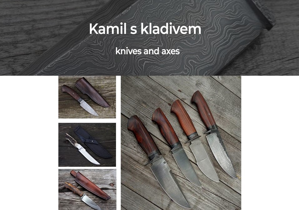 Zakázková výroba loveckých nožů z damascénské oceli